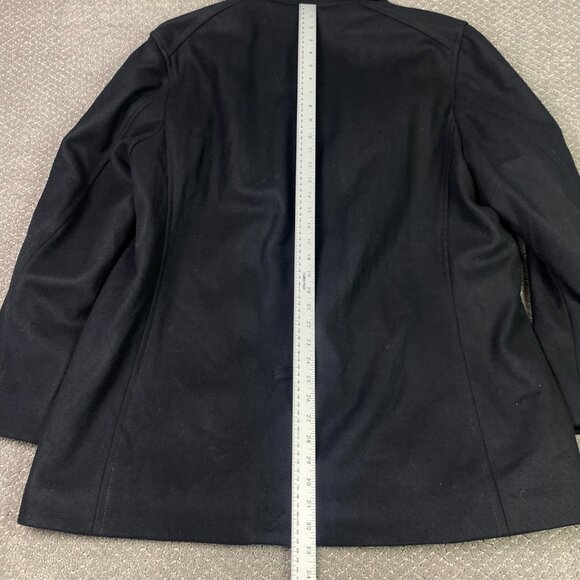 Old Navy Peacoat Men's XL Black Pea Coat Military Naval Wool Blend - Picture 13 of 14
